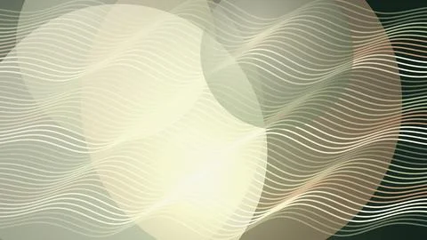 Abstract light waves with glowing circles and lines Illustrazione stock