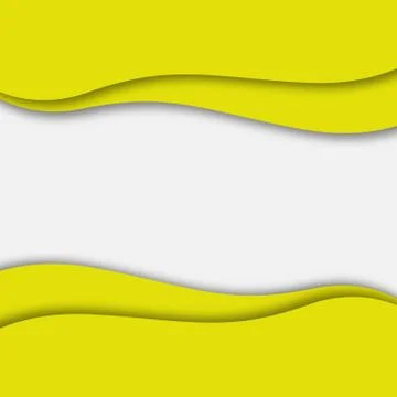 Abstract light yellow background. Paper cut style with shadow. Space for text Stock Illustration