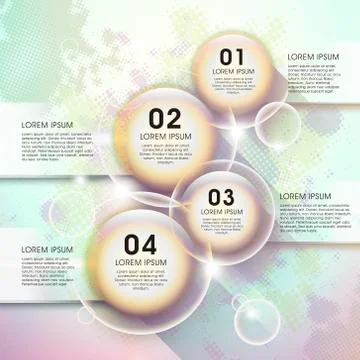 Abstract lighted bubble infographics 스톡 일러스트