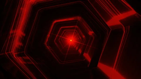 Abstract Lighten Neon Loop Tunnel Stock Footage 154241123
