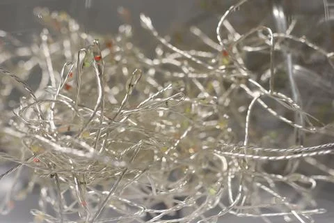 Abstract Lighting Decor Elegantly Crafted Fine Silver Threads Enhance Your Space Foto stock