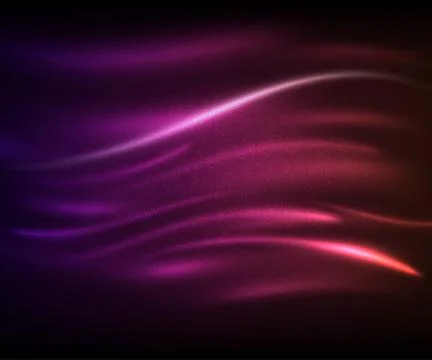 Abstract lighting effects with colorful waves Stock Illustration