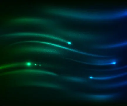 Abstract lighting effects with colorful waves Illustrazione stock