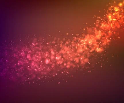 Abstract lighting effects with glow particles Stock Illustration