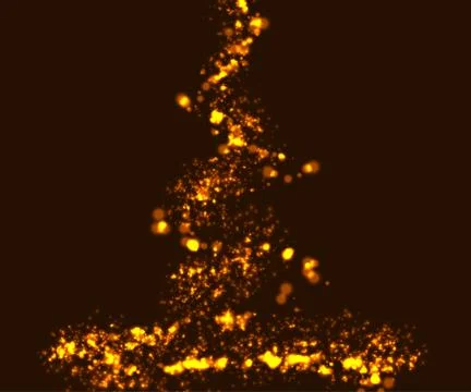 Abstract lighting effects with gold glow particles Stock Illustration