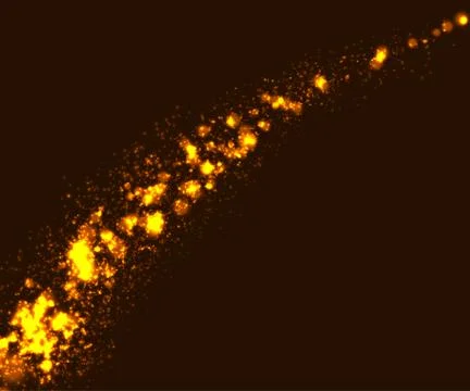 Abstract lighting effects with gold glow particles Stock Illustration