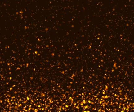 Abstract lighting effects with gold glow particles Stock Illustration