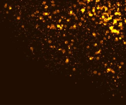 Abstract lighting effects with gold glow particles Stock Illustration