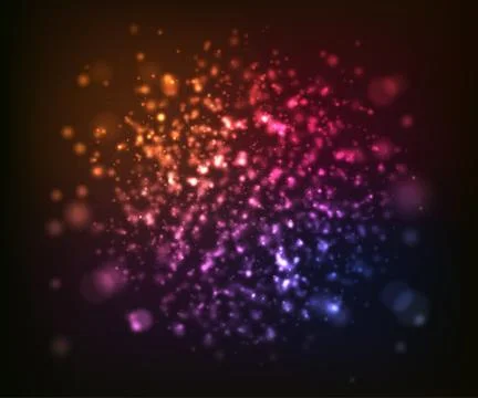 Abstract lighting effects with shining particles Stock Illustration