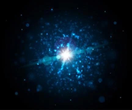 Abstract lighting effects with shining particles Stock Illustration