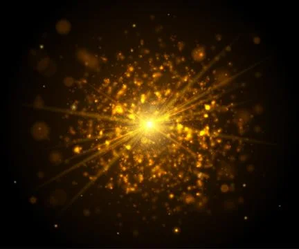 Abstract lighting effects with shining particles Stock-Illustration