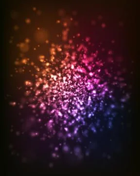 Abstract lighting effects with shining particles Stock Illustration