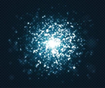 Abstract lighting effects with shining particles Stock Illustration