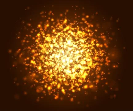 Abstract lighting effects with shining particles Stock Illustration