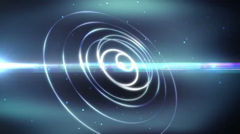 Abstract lighting flow rings with glow animation Stock Footage 65085437