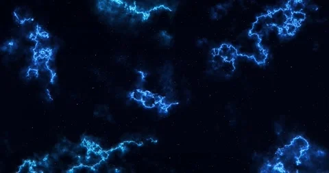Abstract lightning on the background of the starry sky, light camera movement Stock Footage 243347177