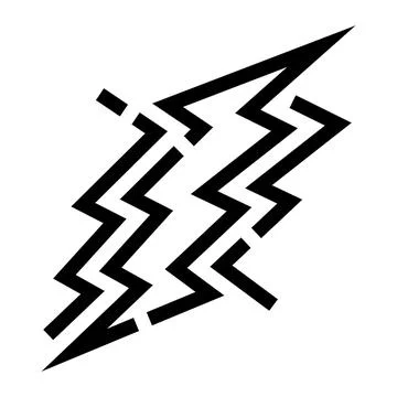 Abstract lightning bolt icon illustrating power and energy Illustrazione stock