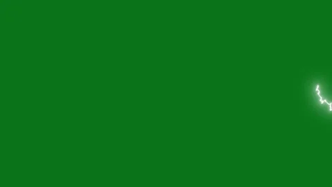 Abstract Lightning Cloud Burst with Electric Flashes on Green Screen 4K Stock Footage 341668341