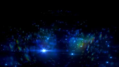 Abstract lightning glitches on black background. Space galaxy glitter effect Stock Photos