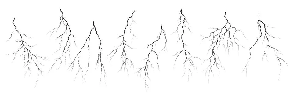 Abstract Lightning Pattern on White Background Illustrazione stock