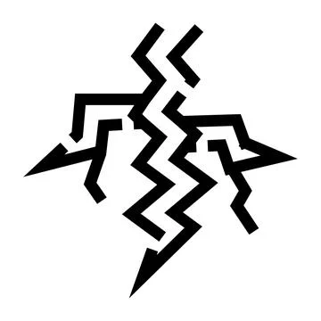 Abstract lightning storm electricity icon vector Stock Illustration