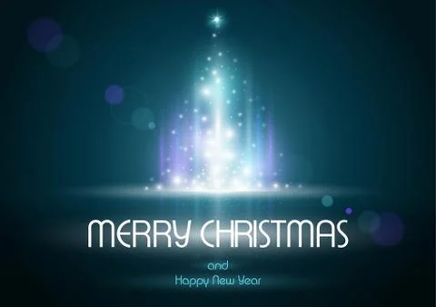 Abstract Lightning Xmas Tree Stock Illustration