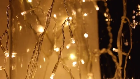 Abstract lights background. LED Lighting, Colourful festoons, New Year Video stock 89694218