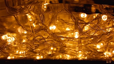 Abstract lights background. LED Lighting, Colourful festoons, New Year Video stock 89694387