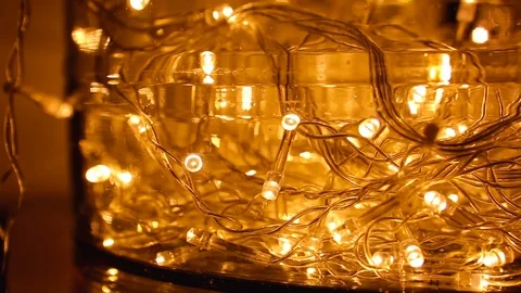 Abstract lights background. LED Lighting, Colourful festoons, New Year Video stock 89694407