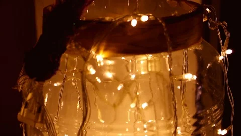 Abstract lights background. LED Lighting, Colourful festoons, New Year Video stock 89694471