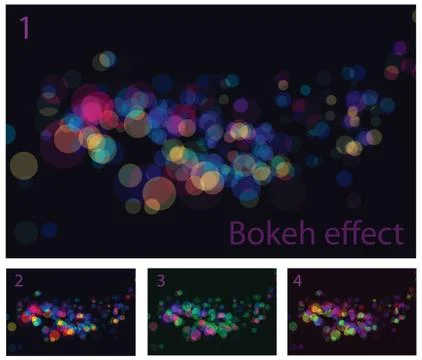 Abstract lights bokeh effects Stock Illustration