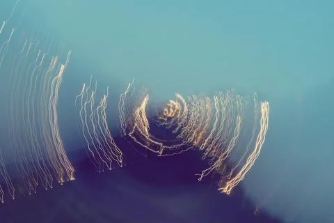 Abstract lights creating dynamic motion blur pattern Stock Photos