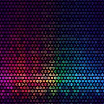 Abstract lights disco background. Multicolor star pixel mosaic vector. Stock Illustration