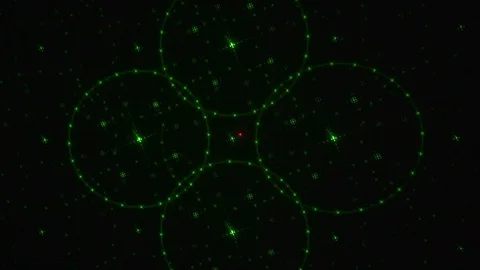 Abstract lights grid pattern background green  Vídeos de archivo 100003101