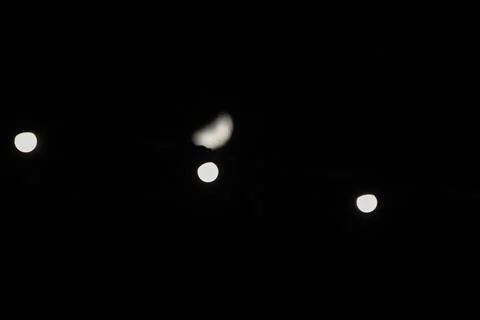 Abstract lights on a night background Stock Photos