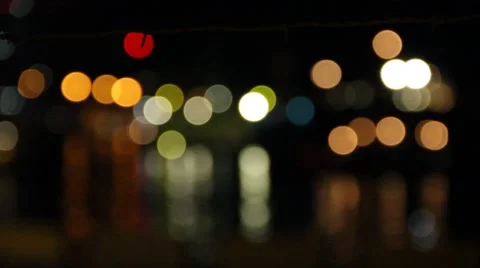 Abstract Lights Ocean Stock Footage 46386581