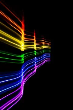 Abstract lights pattern with rainbow colors. Sore curved lines. Equal rights  イラスト素材