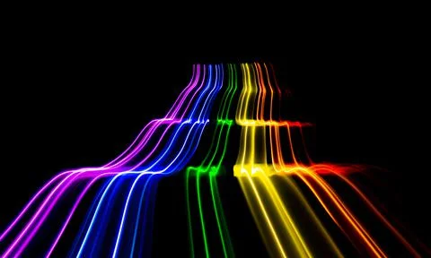 Abstract lights pattern with rainbow colors. Sore curved lines. Equal rights  イラスト素材