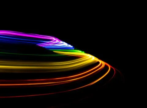 Abstract lights pattern with rainbow colors. Sore curved lines. Equal rights  Stock Illustration