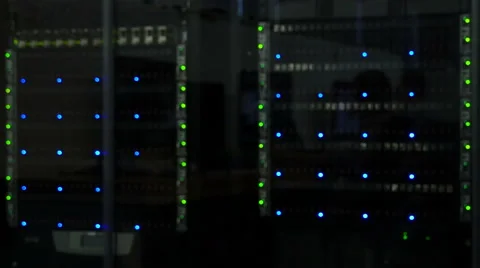 Abstract lights of working data server 4k Stock Footage 42501170