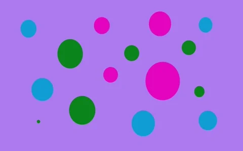 Abstract lilac background consists of moving geometric shapes, circle wallpap Stock Footage 313296813