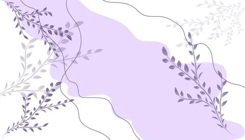 Abstract lilac botanical minimal background Stock Illustration