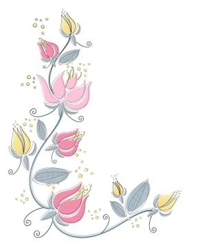 Abstract lily design Stock Illustration