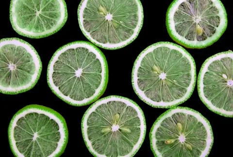 Abstract  lime on black. Foto stock