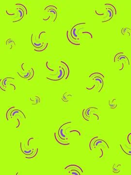 Abstract lime green background with decorative turntables Stock Illustration