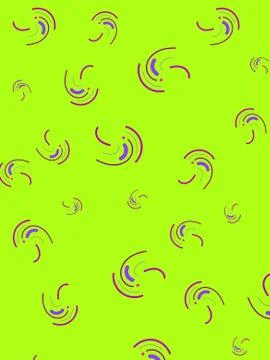Abstract lime green background with decorative turntables Stock Illustration