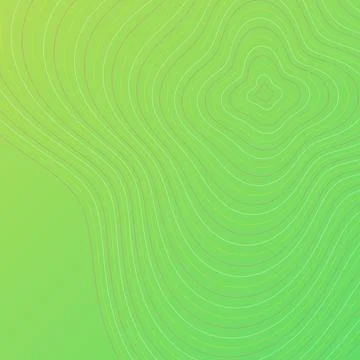 Abstract lime green topographic map background with thin elegant wavy lines.. Stock Illustration