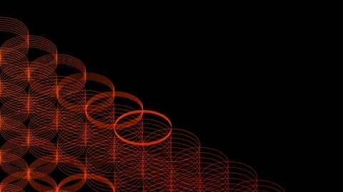 Abstract line 3D virtual isometric circle lighting moving, Technology network Video stock 107959449