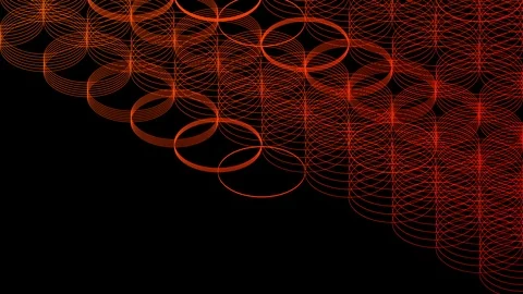 Abstract line 3D virtual isometric circle lighting moving, Technology network Video stock 107963622