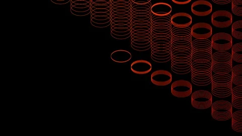 Abstract line 3D virtual isometric circle lighting moving, Technology network Video stock 107981864